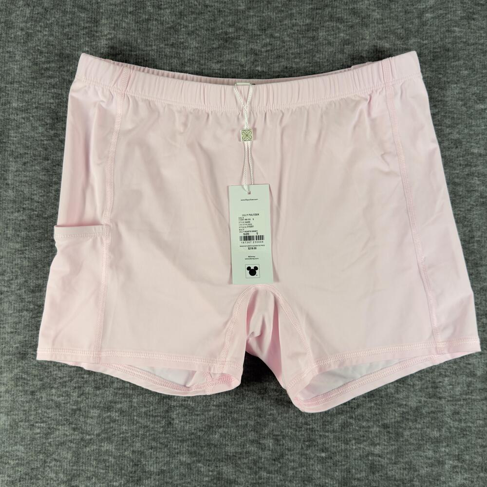Lilly Pulitzer x Disney Shorts Womens Small Pink Liner Pocket Compression 012961